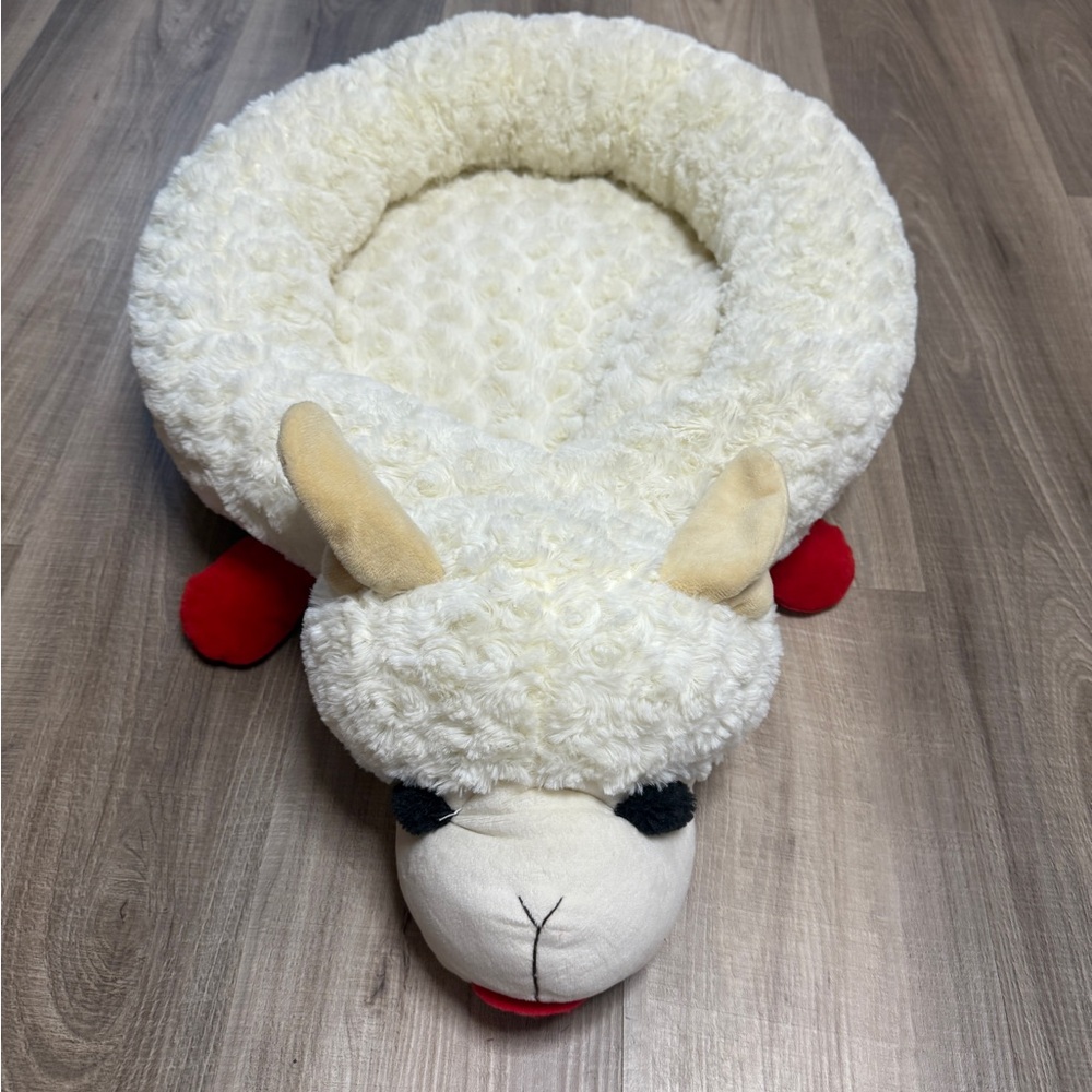 Lamb Chop Dog Bed - Ultra Plush Pet Bed w/ Removable Soft Foam